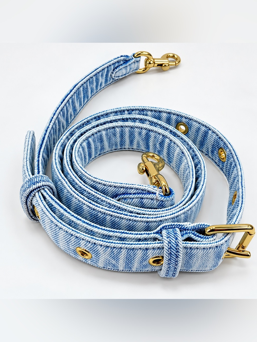 COACH Blue denim Adjustable Detachable Crossbody Strap with Buckle New